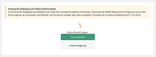 Instruktion för att öppna BankID manuellt